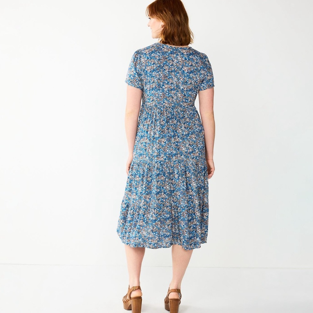 Sonoma Blue Floral Maxi Dress - Picture 6 of 6